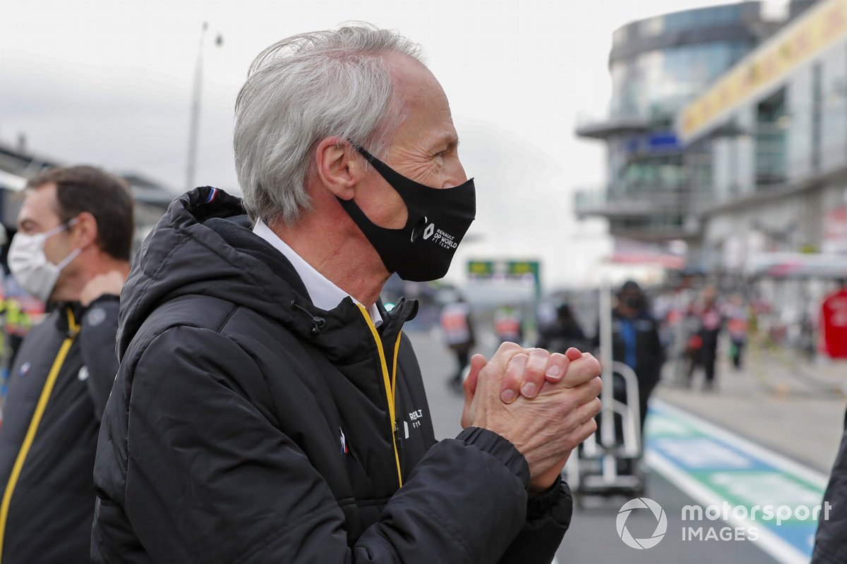 Jean-Dominique Senard,Chairman of Renault, celebrates the 3rd place finish of Daniel Ricciardo, Renault F1