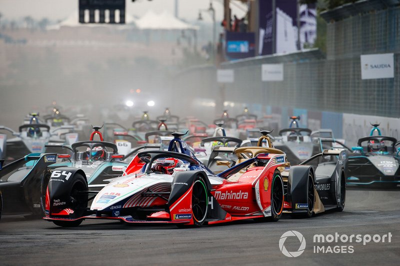 Jérôme d'Ambrosio, Mahindra Racing, M5 Electro Andre Lotterer, DS TECHEETAH, DS E-Tense FE19, alla partenza