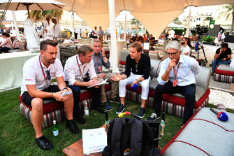 Simon Lazenby, Sky TV, Johnny Herbert, Sky TV, Nico Rosberg, Mercedes-Benz Ambassador and Damon Hill, Sky TV