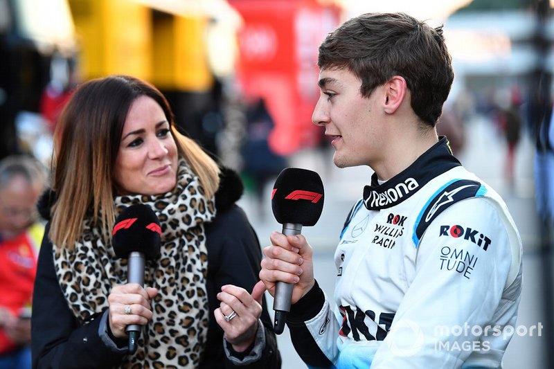Natalie Pinkham, Sky TV parla con George Russell, Williams Racing