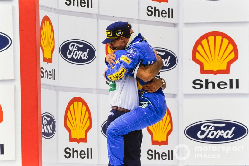 Michael Schumacher, Benetton with team manager Flavio Briatore