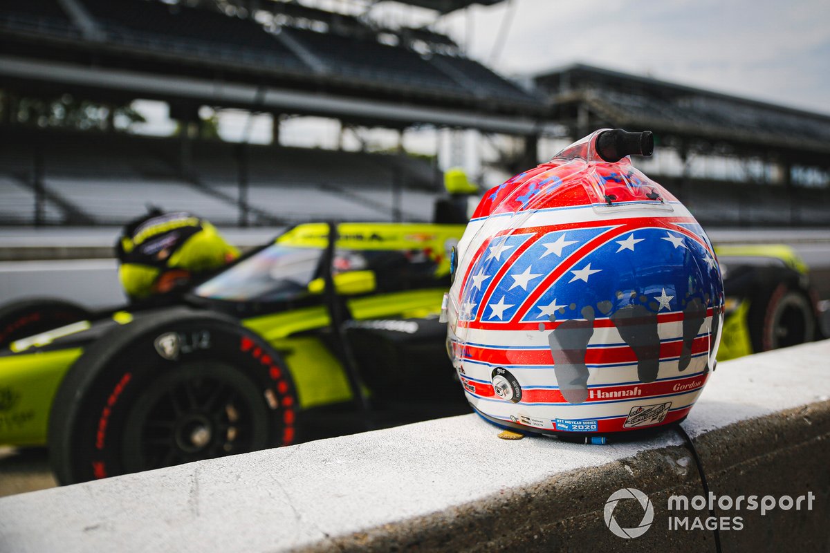 Casco de Charlie Kimball, A.J. Foyt Enterprises Chevrolet