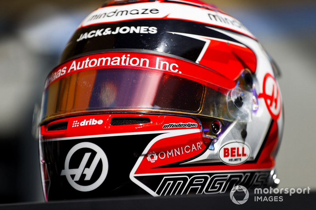 Casque de Kevin Magnussen, Haas F1