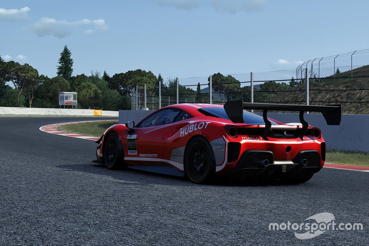 Ferrari 488 Challenge Evo в виртуальных гонках