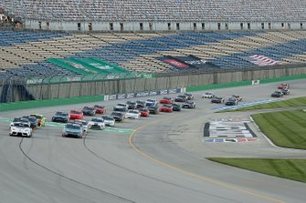 The field of Nascar Xfinity cars before the start of the race