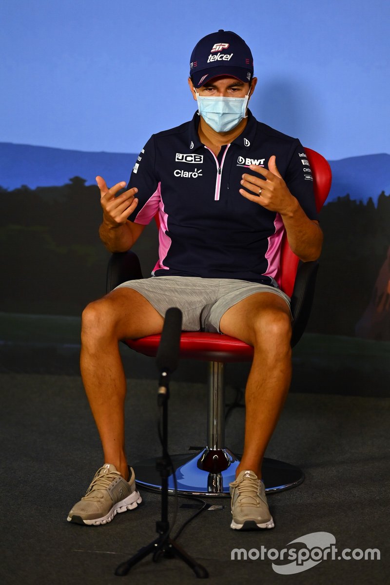 Sergio Perez, Racing Point in the press conference