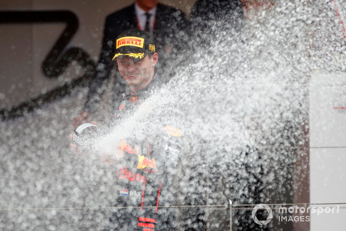 Podio: tercer lugar Max Verstappen, Red Bull Racing