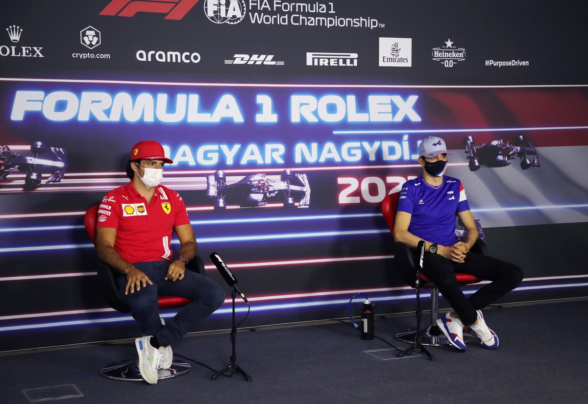 Carlos Sainz Jr., Ferrari Esteban Ocon, Alpine F1