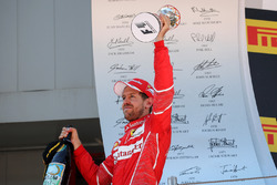 Podium: second place Sebastian Vettel, Ferrari