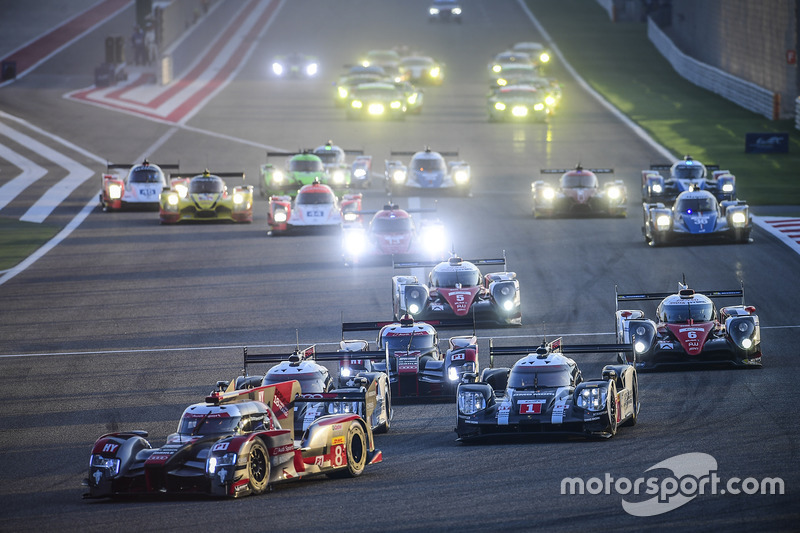 Start: #8 Audi Sport Team Joest, Audi R18: Lucas di Grassi, Loic Duval, Oliver Jarvis, führt