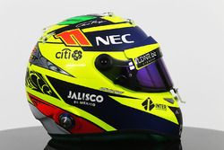 Le casque de Sergio Perez, Sahara Force India F1