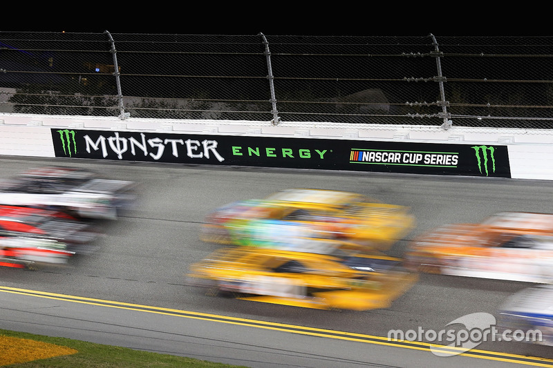 Race action during the Monster Energy NASCAR Cup Series Can-Am Duel 1