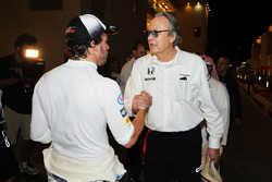 Fernando Alonso, McLaren with Mansour Ojjeh, McLaren shareholder