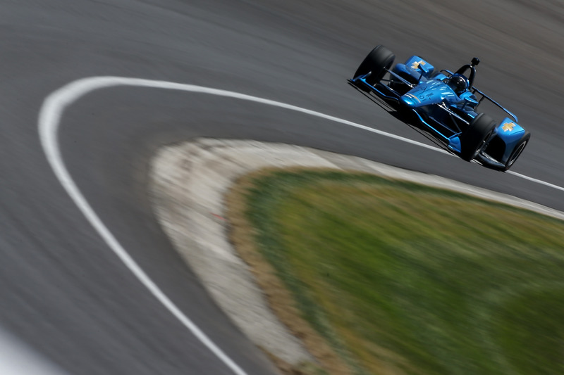 Juan Pablo Montoya testing the 2018 Chevrolet IndyCar