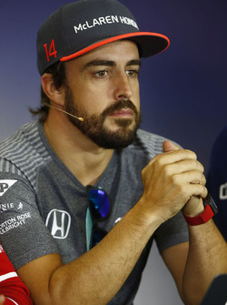 Fernando Alonso, McLaren, in the Thursday press conference
