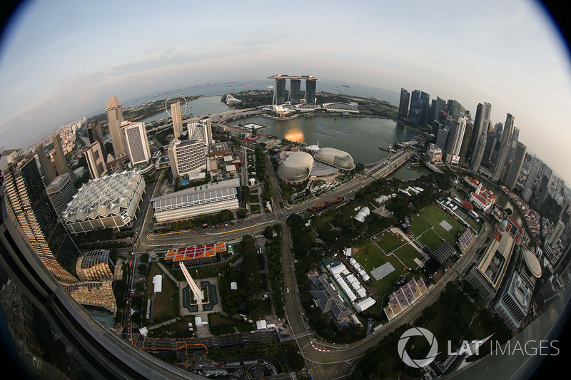 Aerial view from the 66th floor of the Swissotel