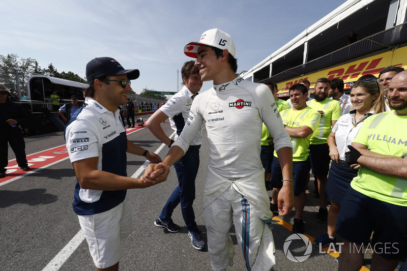 Felipe Massa, Williams, felicita a Lance Stroll, Williams, por sus primeros puntos