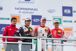 Podium: Race winner Maximilian Günther, Prema Powerteam Dallara F317 - Mercedes-Benz, second place Pedro Piquet, Van Amersfoort Racing Dallara F317 - Mercedes-Benz, third place Guan Yu Zhou, Prema Powerteam, Dallara F317 - Mercedes-Benz