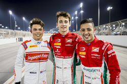 Polesitter Charles Leclerc, PREMA Racing, second place Antonio Fuoco, PREMA Racing, third place Nyck