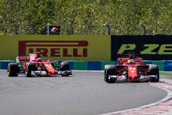 Sebastian Vettel, Ferrari SF70-H and Kimi Raikkonen, Ferrari SF70-H