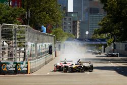 Felix Rosenqvist, Mahindra Racing, battles with Stéphane Sarrazin, Techeetah