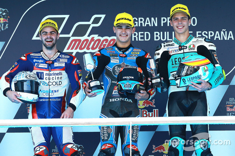 Podium: 1. Aron Canet, Estrella Galicia 0,0; 2. Romano Fenati, Marinelli Rivacold Snipers; 3. Joan M