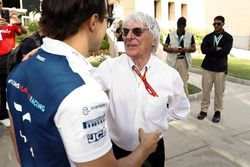 Felipe Massa, Williams, talks with Bernie Ecclestone, Chairman Emiritus of Formula 1