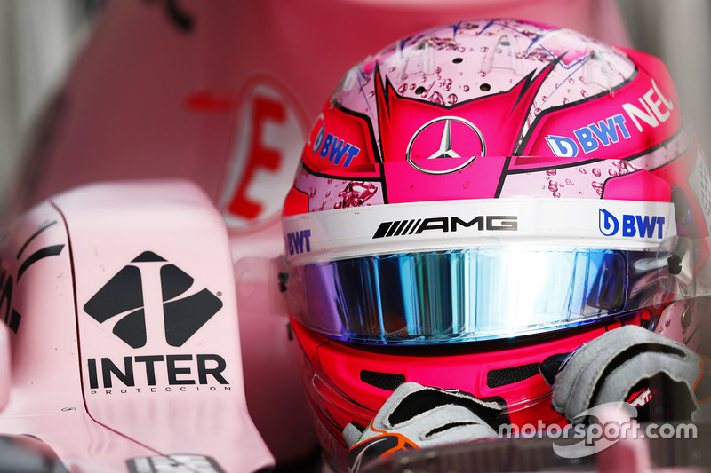 Casco de Esteban Ocon, Force India