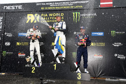 Podyum: Yarış galibi Johan Kristoffersson, PSRX Volkswagen Sweden, VW Polo GTi, 2. Mattias Ekström,