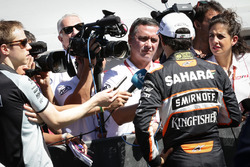 Sergio Perez, Sahara Force India F1 with the media