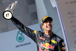 Podium: Race winner Daniel Ricciardo, Red Bull Racing
