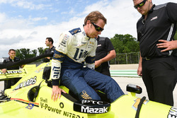 Brad Keselowski, Team Penske drives Simon Pagenaud's IndyCar