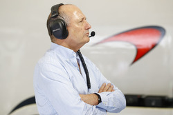 Ron Dennis, McLaren Executive Chairman in the garage