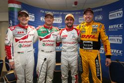 Norbert Michelisz, Honda Racing Team JAS; Rob Huff, Honda Racing Team JAS; José María López, Citroën World Touring Car Team; Tom Coronel, Roal Motorsport