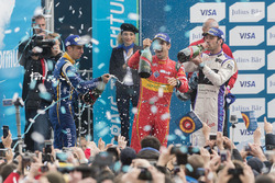 Podium: winner Lucas di Grassi, ABT Schaeffler Audi Sport, second place Jean-Eric Vergne, DS Virgin Racing, third place Sébastien Buemi, Renault e.Dams