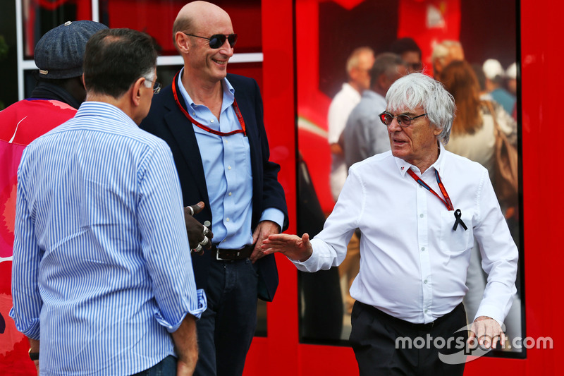 Bernie Ecclestone with Donald Mackenzie, CVC Capital Partners Managing Partner, Co Head of Global In