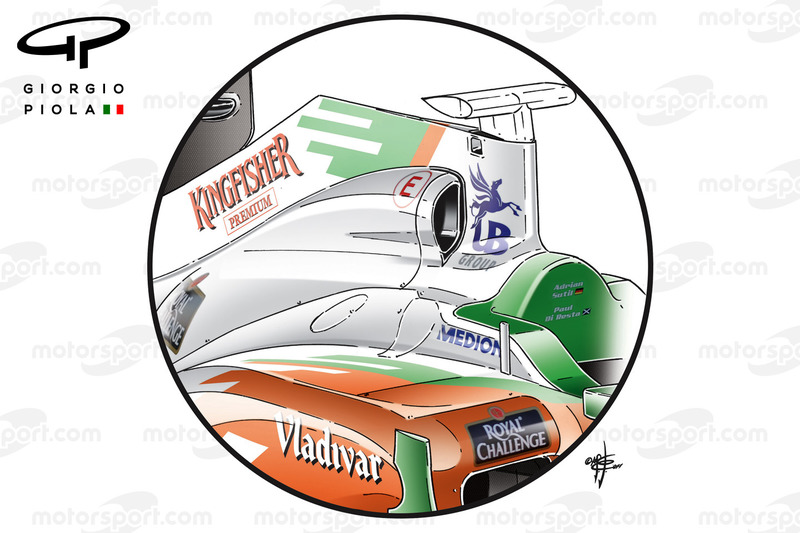 Entrée d'air de la Force India VJM04