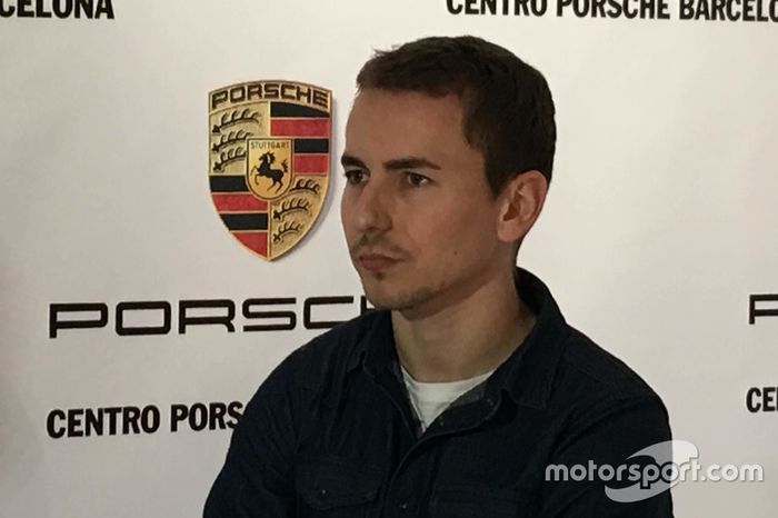 Jorge Lorenzo, en un acto con Porsche