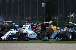 Felipe Massa, Williams FW38 et Lewis Hamilton, Mercedes AMG F1 Team W07