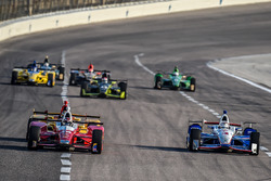 Carlos Munoz, Andretti Autosport Honda, Helio Castroneves, Team Penske Chevrolet
