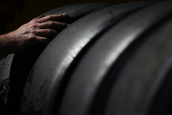 Worn Pirelli tyres