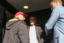 Niki Lauda, Mercedes Presidente no ejecutivo y Alain Prost, David Coulthard, Red Bull Racing y Scude