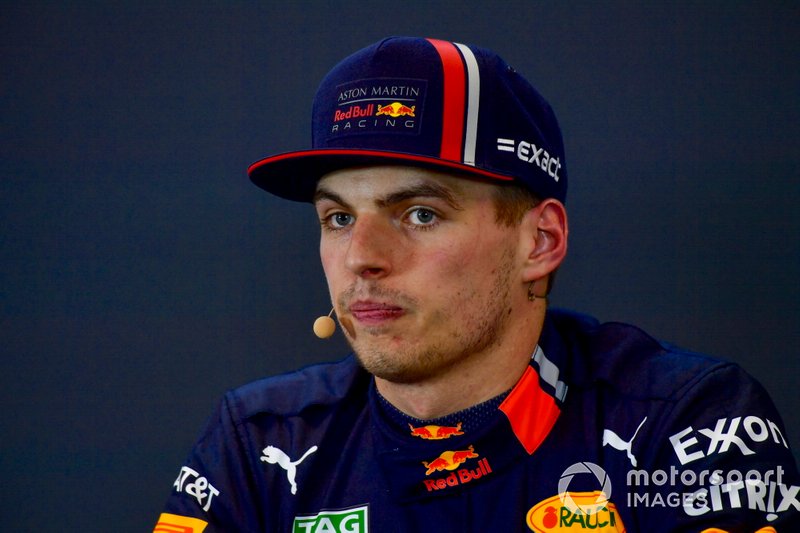 Max Verstappen, Red Bull Racing, in the post Qualifying Press Conference