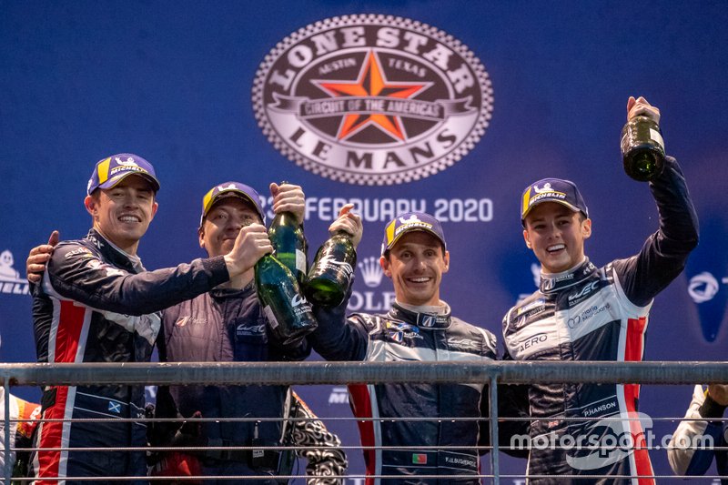 #22 United Autosports - Oreca 07 - Gibson: Philip Hanson, Filipe Albuquerque, Paul Di Resta Podium