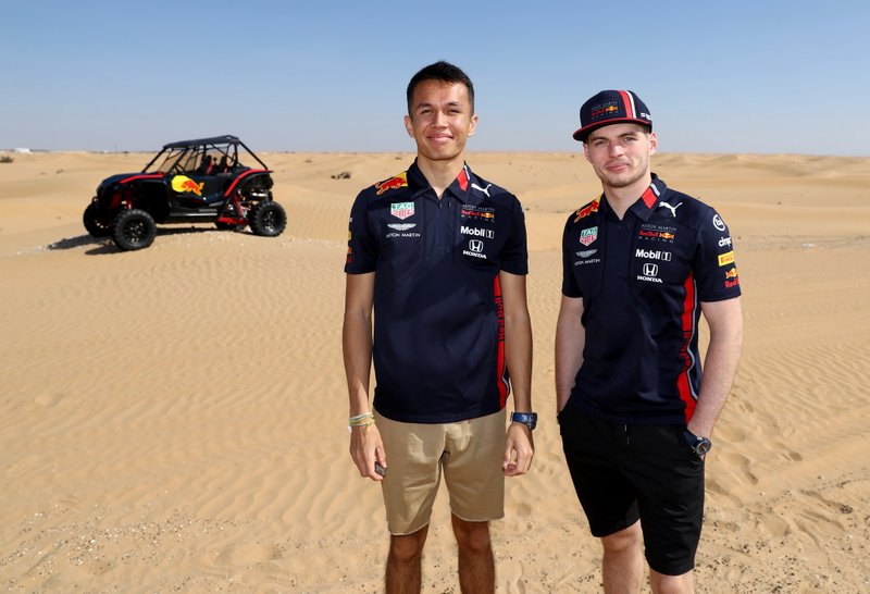 Max Verstappen, Alexander Albon, Red Bull Racing,  Red Bull Desert Racing at Skydive Dubai