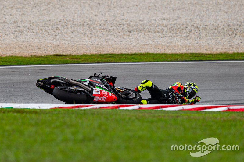 Andrea Iannone, Aprilia Racing Team Gresini, crash