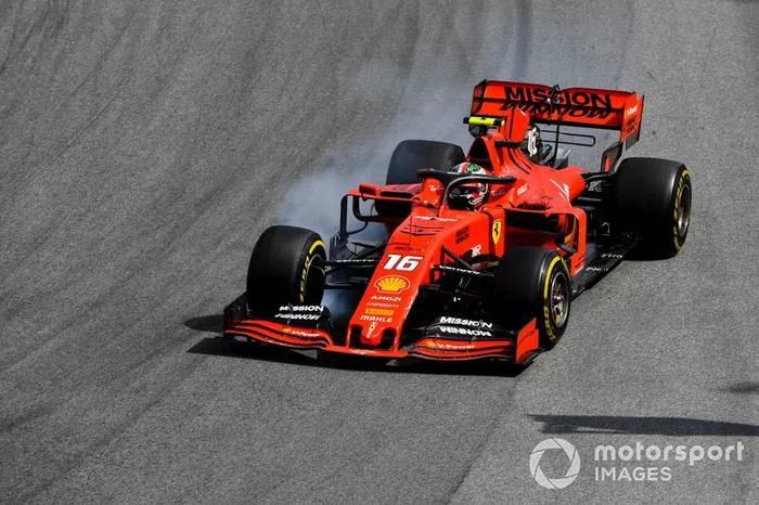 18º Charles Leclerc, Ferrari SF90  Colisión