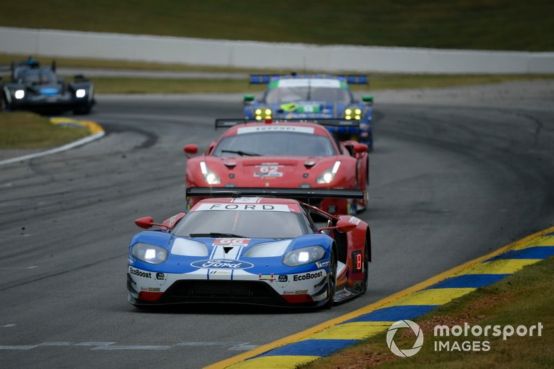 #66 Ford Chip Ganassi Racing Ford GT, GTLM: Joey Hand, Dirk Mueller, Sebastien Bourdais ,#62 Risi Competizione Ferrari 488 GTE, GTLM: James Calado, Alessandro Pier Guidi, Daniel Serra