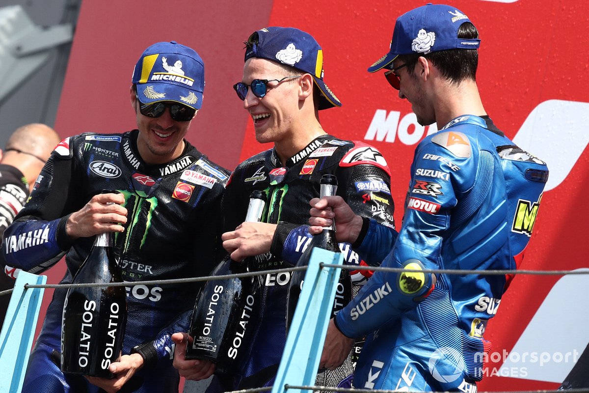Podio: 1º Fabio Quartararo, Yamaha Factory Racing; 2º Maverick Viñales, Yamaha Factory Racing; 3º Joan Mir, Team Suzuki MotoGP