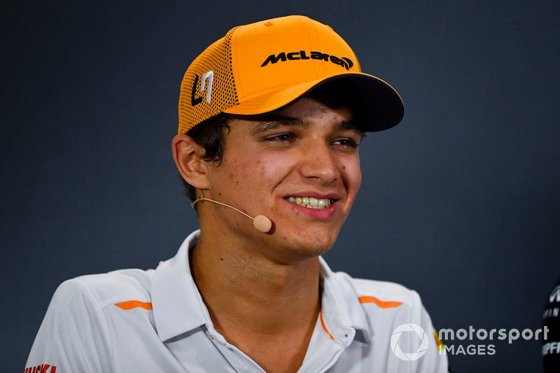 Lando Norris, McLaren in the Press Conference
